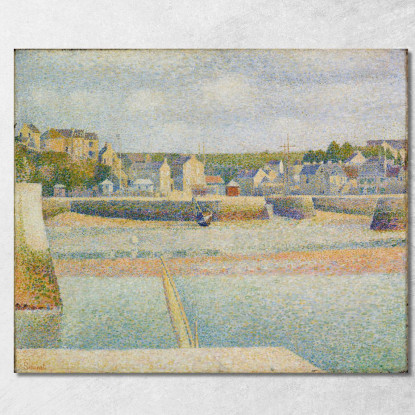 Port-En-Bessin La Bassa Marea Del Porto Esterno Georges Seurat gsr54 quadro stampato su tela