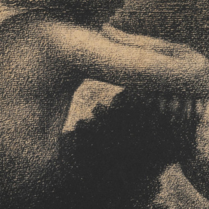 Studio Di Ragazzo Seduto Con Cappello Di Paglia Per Bagnanti Ad Asnières Georges Seurat gsr56 quadro stampato su tela