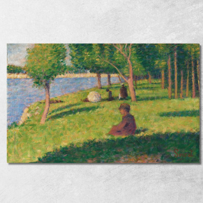 Studio Di Figure Sedute Per Una Domenica Pomeriggio Sull'Isola Della Grande Jatte Georges Seurat gsr57 quadro stampato su tela