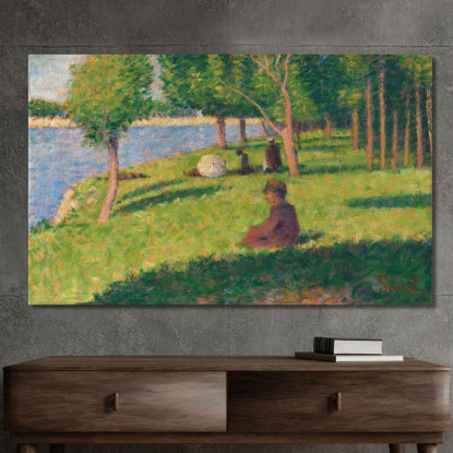 Studio Di Figure Sedute Per Una Domenica Pomeriggio Sull'Isola Della Grande Jatte Georges Seurat gsr57 quadro stampato su tela