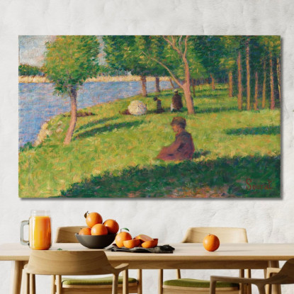 Studio Di Figure Sedute Per Una Domenica Pomeriggio Sull'Isola Della Grande Jatte Georges Seurat gsr57 quadro stampato su tela