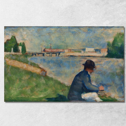 Studio Per Bagnanti Ad Asnières Georges Seurat gsr62 quadro stampato su tela