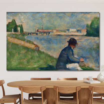 Studio Per Bagnanti Ad Asnières Georges Seurat gsr62 quadro stampato su tela