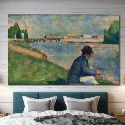 Studio Per Bagnanti Ad Asnières Georges Seurat gsr62 quadro stampato su tela