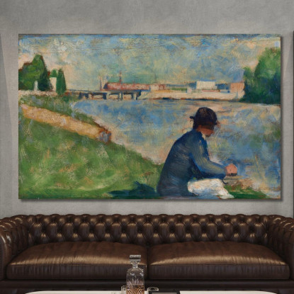 Studio Per Bagnanti Ad Asnières Georges Seurat gsr62 quadro stampato su tela