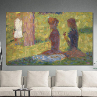 Studio Di Figure Per La Grande Jatte Georges Seurat gsr64 quadro stampato su tela