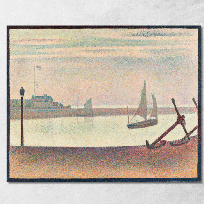 Il Canale Alla Serata Di Gravelines Georges Seurat gsr67 quadro stampato su tela