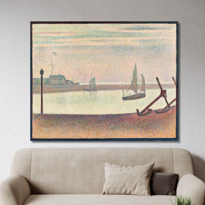 Il Canale Alla Serata Di Gravelines Georges Seurat gsr67 quadro stampato su tela