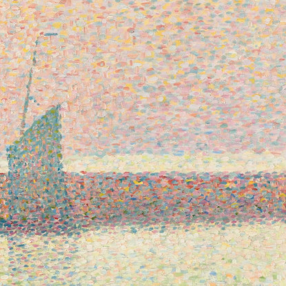 Il Canale Alla Serata Di Gravelines Georges Seurat gsr67 quadro stampato su tela