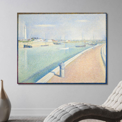 Il Canale Di Gravelines Petit Fort Philippe Georges Seurat gsr68 quadro stampato su tela