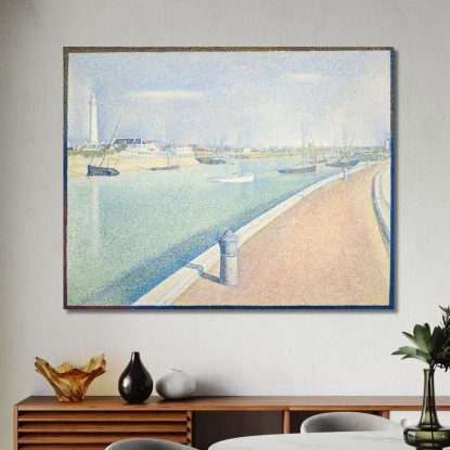 Il Canale Di Gravelines Petit Fort Philippe Georges Seurat gsr68 quadro stampato su tela