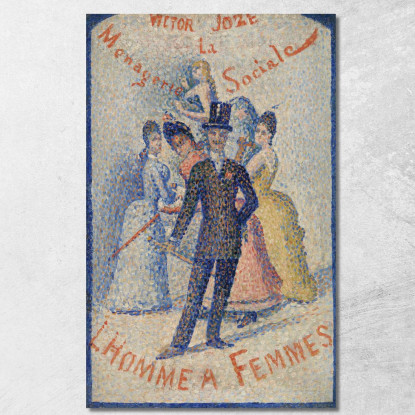 L'Uomo Delle Donne Georges Seurat gsr73 quadro stampato su tela