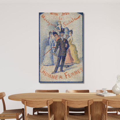 L'Uomo Delle Donne Georges Seurat gsr73 quadro stampato su tela