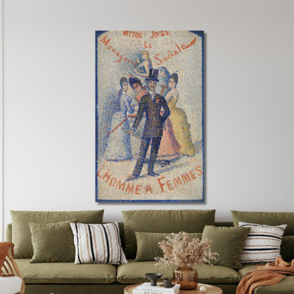 L'Uomo Delle Donne Georges Seurat gsr73 quadro stampato su tela