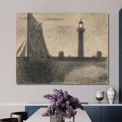 Il Faro Di Honfleur 2 Georges Seurat gsr74 quadro stampato su tela