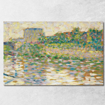 La Senna A Courbevoie Georges Seurat gsr79 quadro stampato su tela