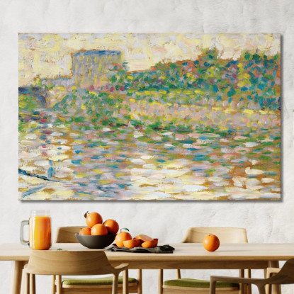 La Senna A Courbevoie Georges Seurat gsr79 quadro stampato su tela