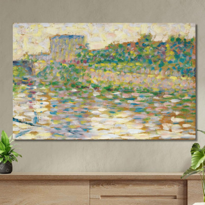 La Senna A Courbevoie Georges Seurat gsr79 quadro stampato su tela