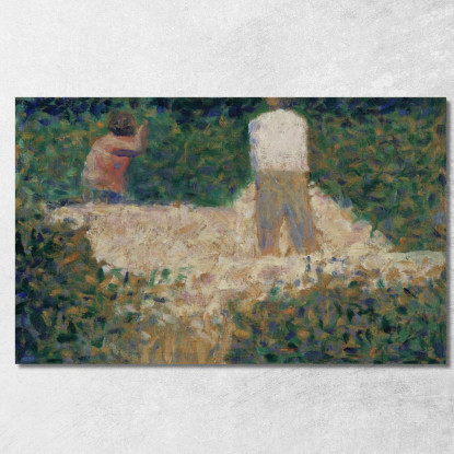 Due Spaccapietre Georges Seurat gsr87 quadro stampato su tela