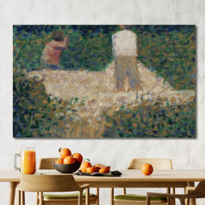 Due Spaccapietre Georges Seurat gsr87 quadro stampato su tela