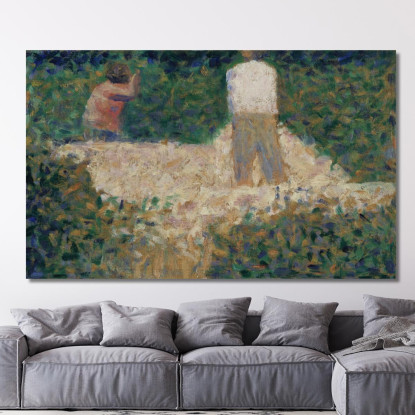 Due Spaccapietre Georges Seurat gsr87 quadro stampato su tela