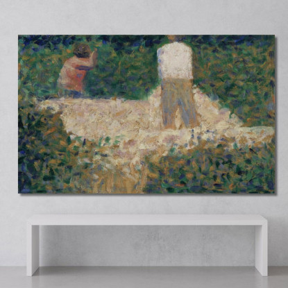 Due Spaccapietre Georges Seurat gsr87 quadro stampato su tela