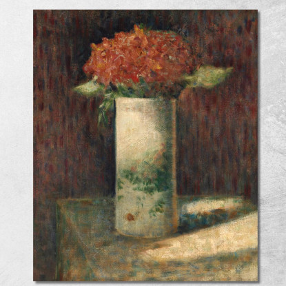 Vaso Di Fiori Georges Seurat gsr89 quadro stampato su tela