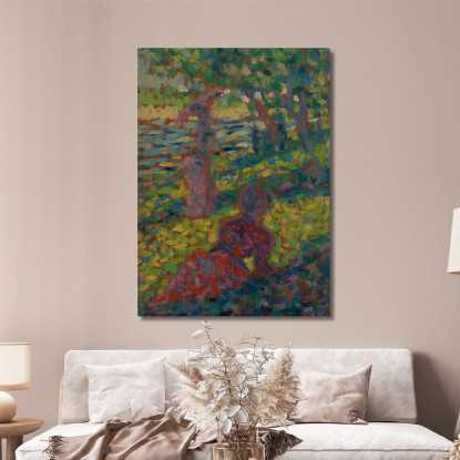 Donna In Un Parco Georges Seurat gsr91 quadro stampato su tela