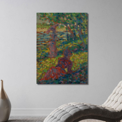 Donna In Un Parco Georges Seurat gsr91 quadro stampato su tela