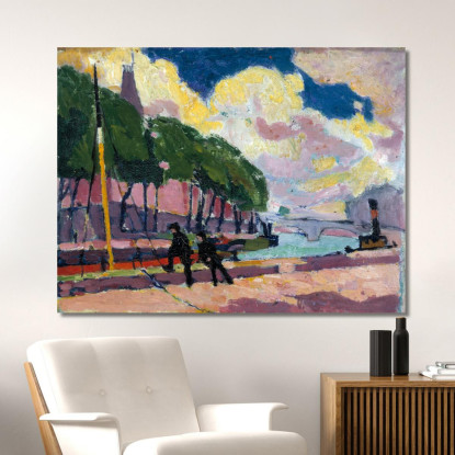 Sulle Rive Della Senna Henry Lyman Sayen hls28 quadro stampato su tela