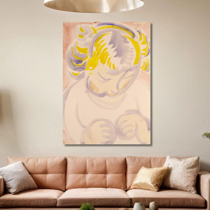 La Figlia Dell'Artista Henry Lyman Sayen hls39 quadro stampato su tela