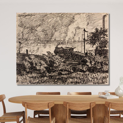 Lo Schuylkill N. 6 Henry Lyman Sayen hls40 quadro stampato su tela