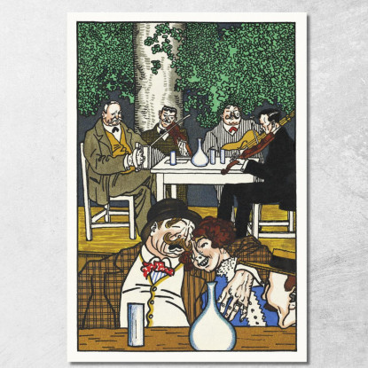 All'Heuriger Moriz Jung mjn3 quadro stampato su tela