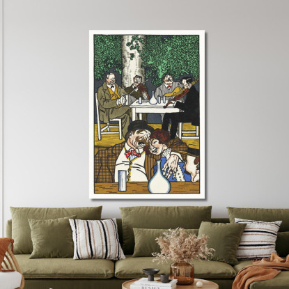 All'Heuriger Moriz Jung mjn3 quadro stampato su tela