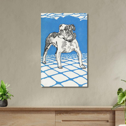 Bulldog Moriz Jung mjn6 quadro stampato su tela
