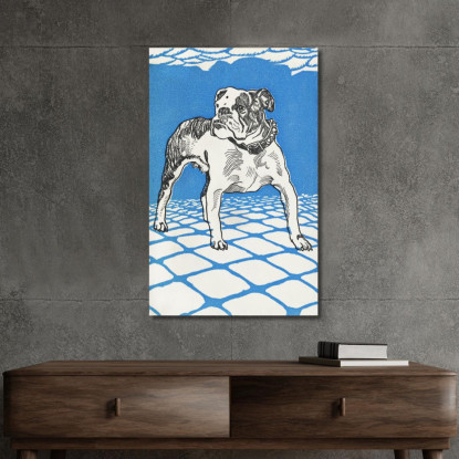 Bulldog Moriz Jung mjn6 quadro stampato su tela