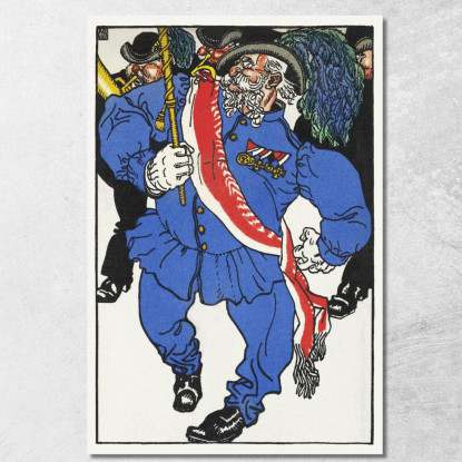 Consacrazione Dei Colori Fahnenweihe Moriz Jung mjn7 quadro stampato su tela