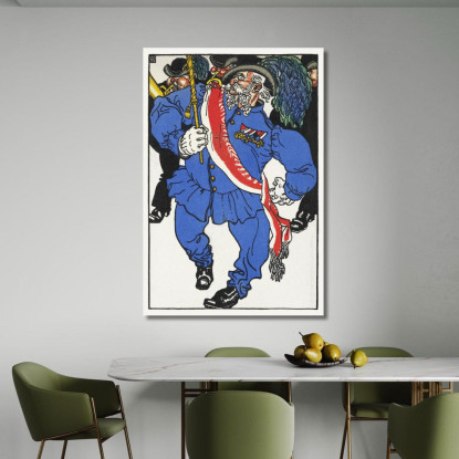 Consacrazione Dei Colori Fahnenweihe Moriz Jung mjn7 quadro stampato su tela