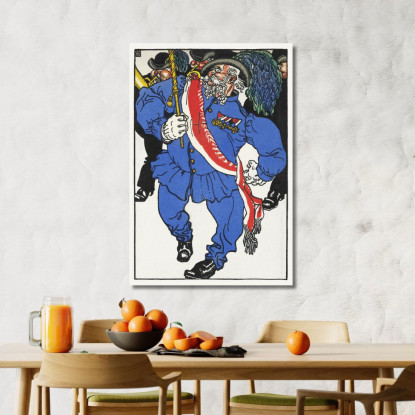 Consacrazione Dei Colori Fahnenweihe Moriz Jung mjn7 quadro stampato su tela