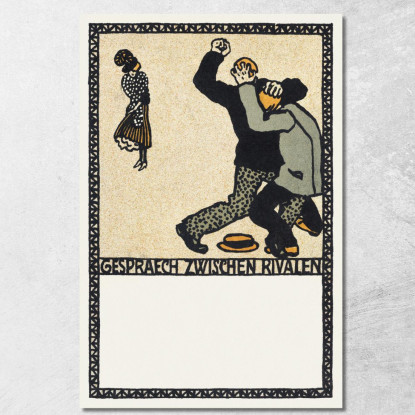 Conversazione Tra Rivali Conversazione Tra Rivali Moriz Jung mjn9 quadro stampato su tela