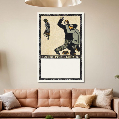 Conversazione Tra Rivali Conversazione Tra Rivali Moriz Jung mjn9 quadro stampato su tela