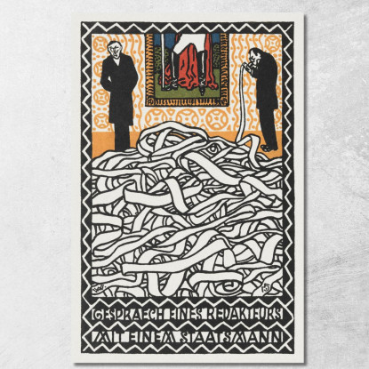 Conservazione Dell'Editore Con Uno Statista Moriz Jung mjn13 quadro stampato su tela