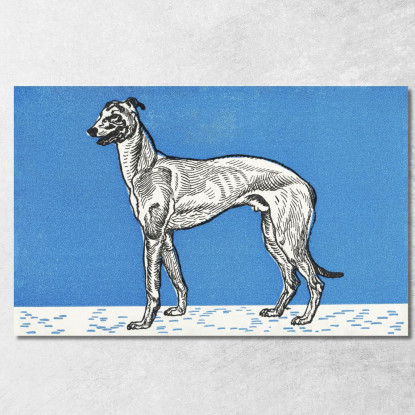 Levriero 1912 1 Moriz Jung mjn15 quadro stampato su tela