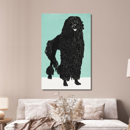 Barboncino Moriz Jung mjn22 quadro stampato su tela