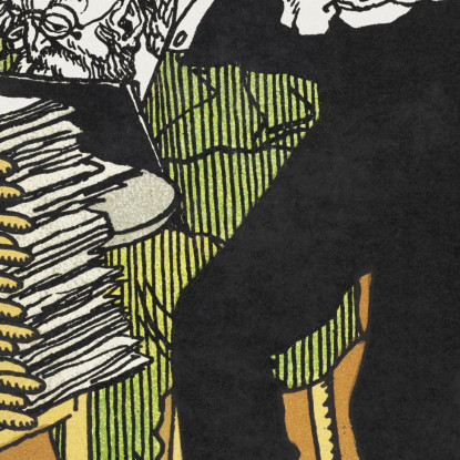 Café Vienesse Nella Sala Di Lettura Café Viennese Nella Sala Di Lettura Moriz Jung mjn42 quadro stampato su tela