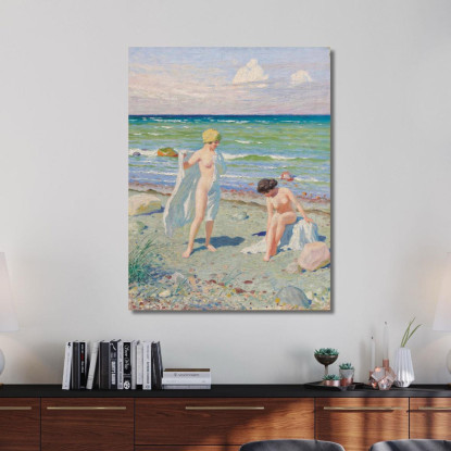 Dopo La Nuotata Paul Fischer pfs2 quadro stampato su tela