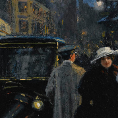 Una Passeggiata Serale Sul Boulevard Paul Fischer pfs3 quadro stampato su tela