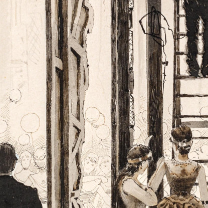 Scenario Del Casinò Paul Fischer pfs5 quadro stampato su tela