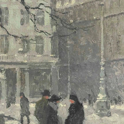 Kongens Nytorv Copenaghen In Inverno Paul Fischer pfs13 quadro stampato su tela