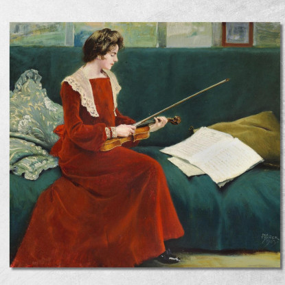 L'Artista Gerda Holm Paul Fischer pfs15 quadro stampato su tela